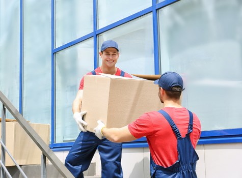 Movers preparing safely for a relocation job