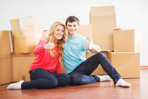Local removals van used for a student move in South West London