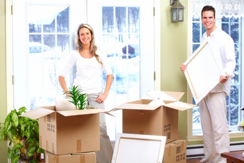 Local moving truck ready for residential and business relocations in Putney